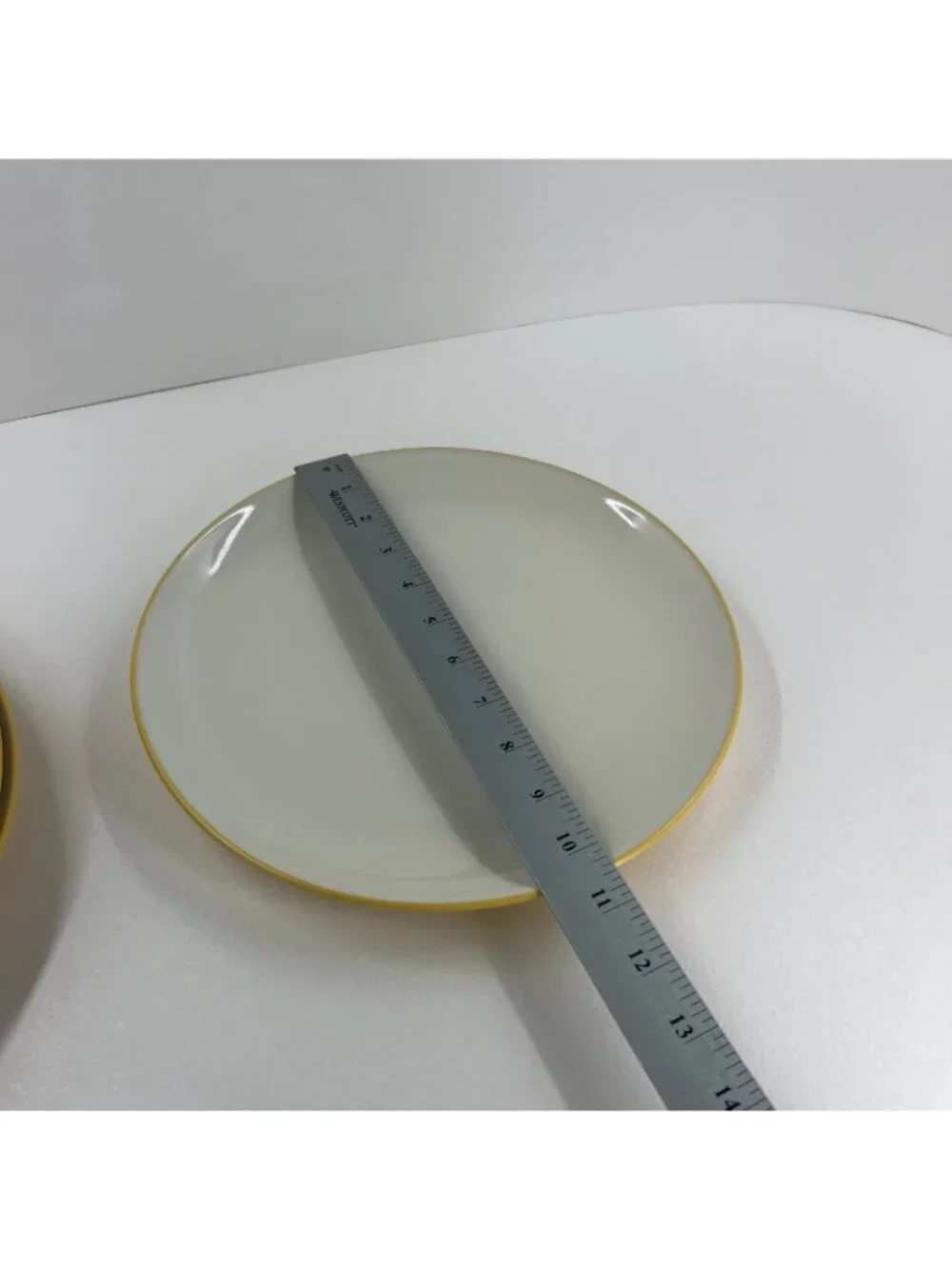 Noritake Colorwave Plate Stoneware Ceramic Set of 4 Round Microwave Safe Mustard